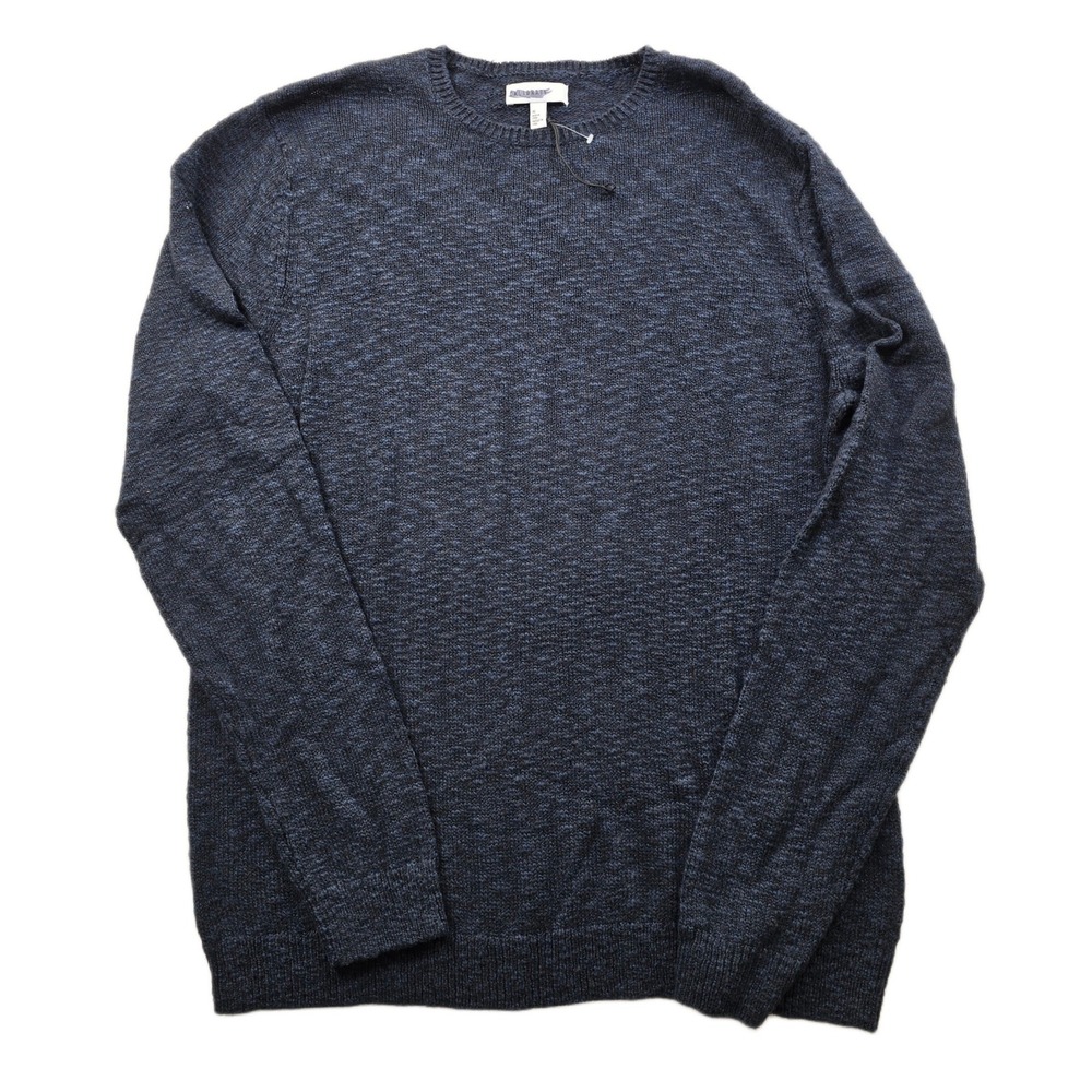Calibrate Knit Sweater Mens XL Blue‎ Marled Cotton Wool Crewneck Pullover NEW
